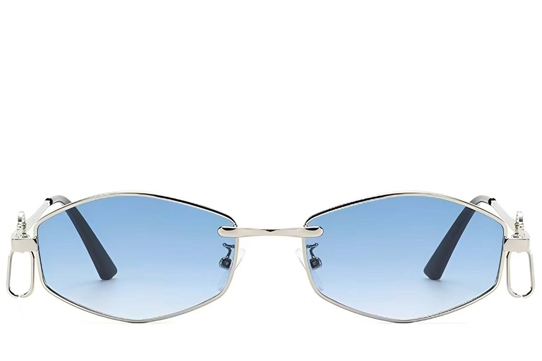 BS225-0037_Silver_Geometric_Metal_Sunglasses_front