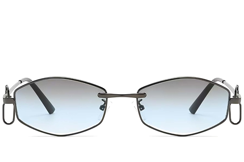 BS225-0038_Grey_Geometric_Metal_Sunglasses-front