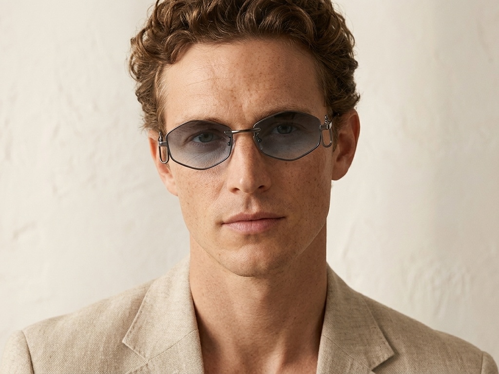 BS225-0038_Grey_Geometric_Metal_Sunglasses-tryon_male