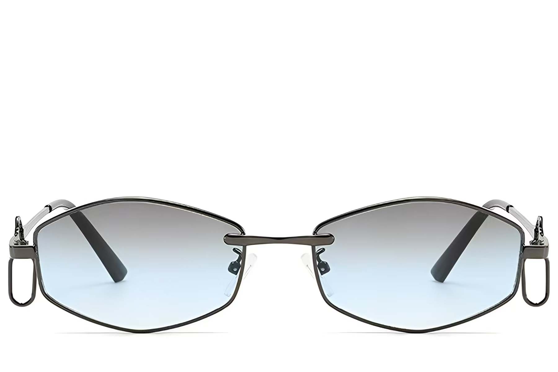 BS225-0038_Grey_Geometric_Metal_Sunglasses_front