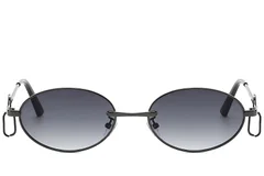 BS225-0040_Grey_Oval_Metal_Sunglasses-front