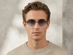 BS225-0040_Grey_Oval_Metal_Sunglasses-tryon_male