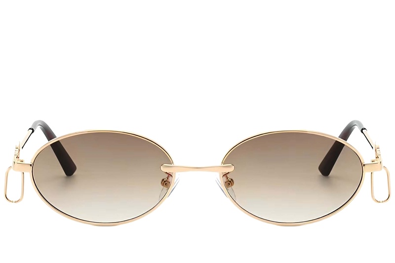 BS225-0041_Golden_Oval_Metal_Sunglasses-front