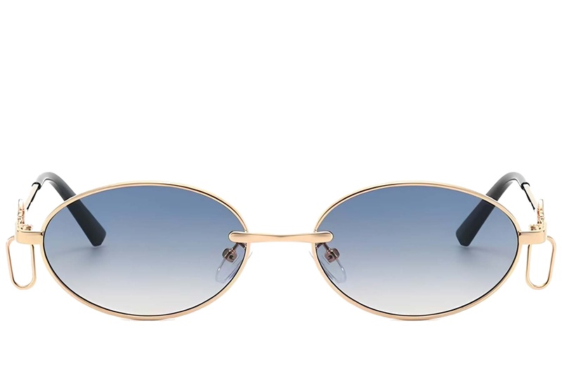 BS225-0042_Golden_Oval_Metal_Sunglasses-front