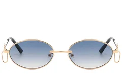 BS225-0042_Golden_Oval_Metal_Sunglasses-front