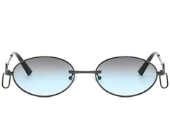 BS225-0044_Grey_Oval_Metal_Sunglasses-front
