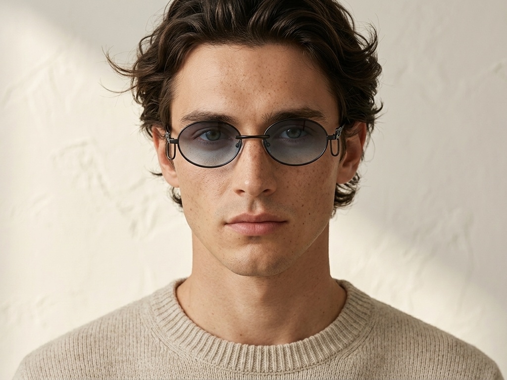 BS225-0044_Grey_Oval_Metal_Sunglasses-tryon_male