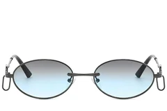 BS225-0044_Grey_Oval_Metal_Sunglasses_front