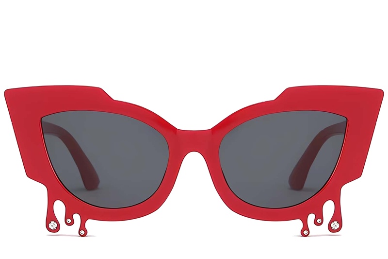 BS225-0048_Red_Butterfly_Plastic_Sunglasses-front
