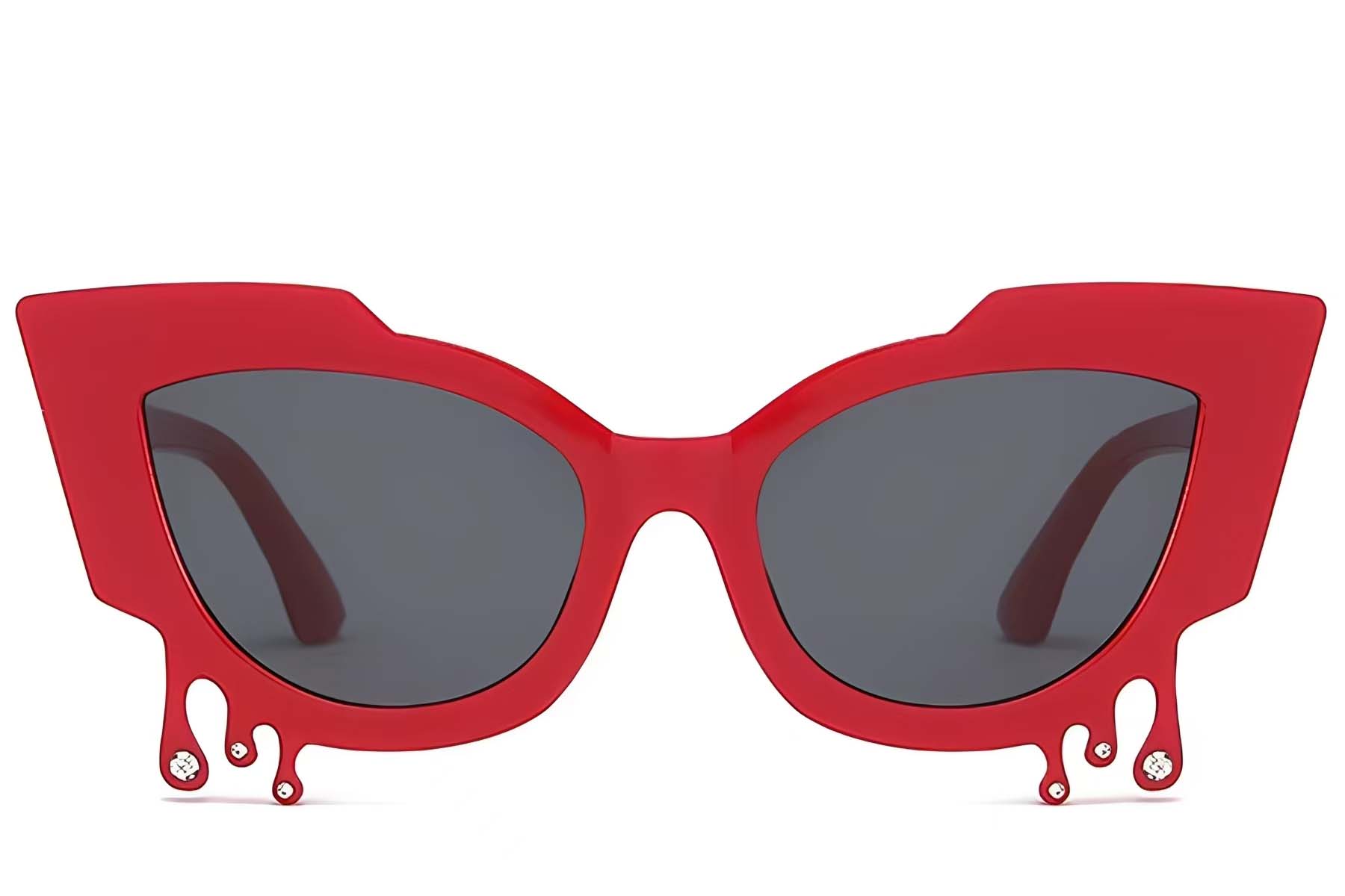 BS225-0048_Red_Butterfly_Plastic_Sunglasses_front