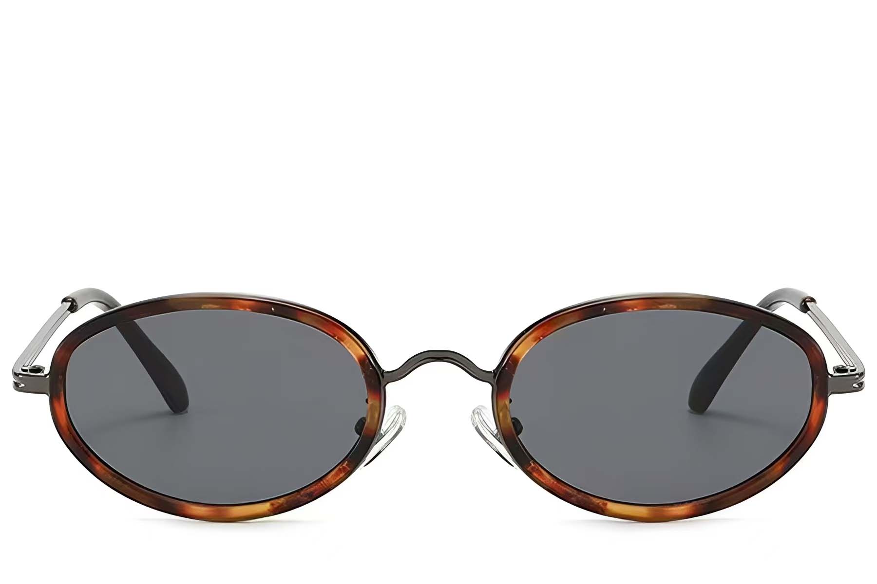 BS225-0052_Tortoiseshell_Oval_Plastic_Sunglasses_front