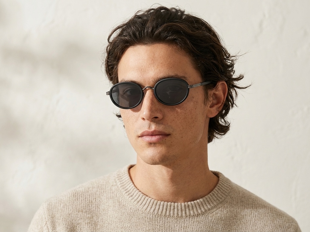 BS225-0053_Black_Oval_Plastic_Sunglasses-tryon_male