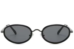 BS225-0053_Black_Oval_Plastic_Sunglasses_front