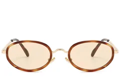 BS225-0055_Tortoiseshell_Oval_Plastic_Sunglasses_front