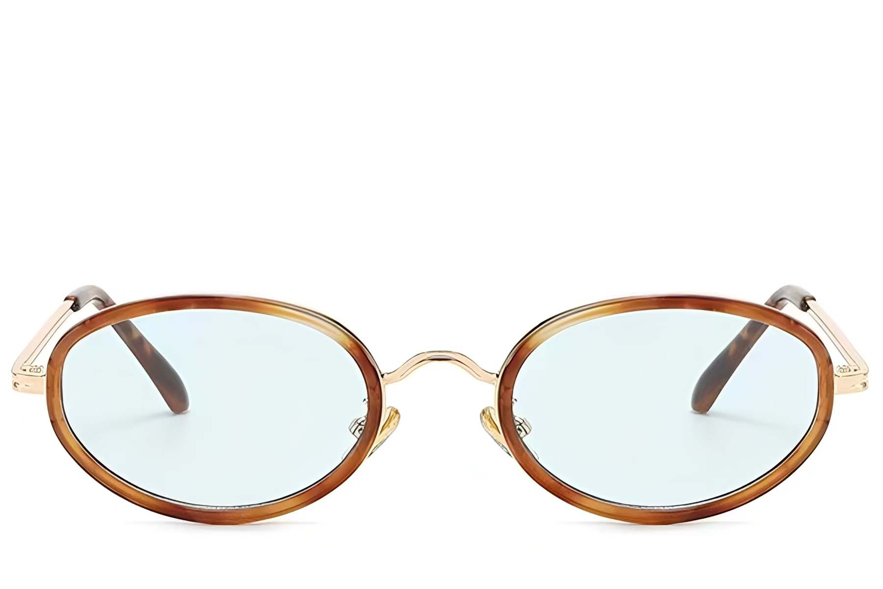 BS225-0056_Tortoiseshell_Oval_Plastic_Sunglasses_front