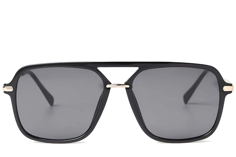 BS225-0058_Black_Aviator_Plastic_Sunglasses-front