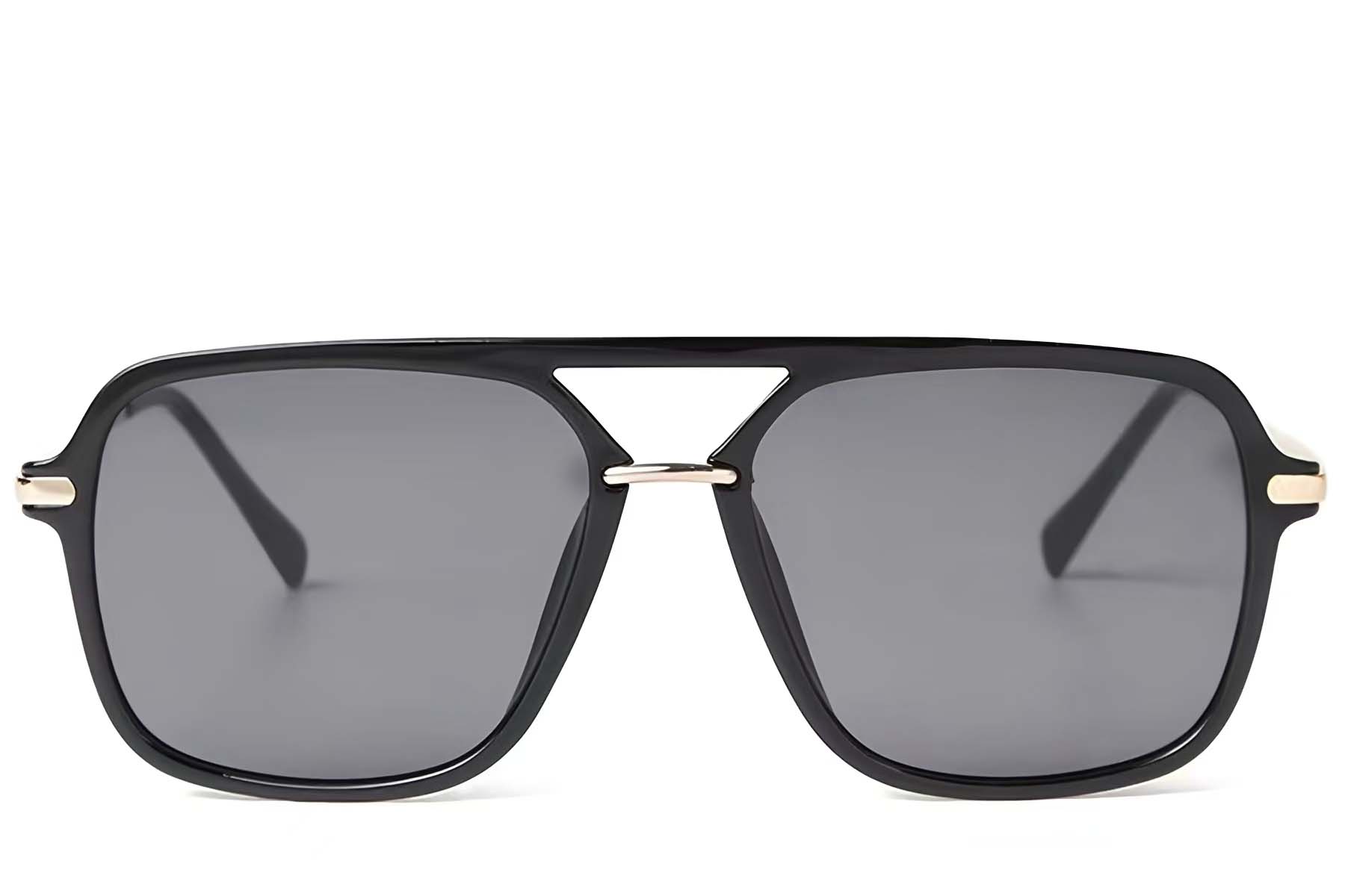 BS225-0058_Black_Aviator_Plastic_Sunglasses_front