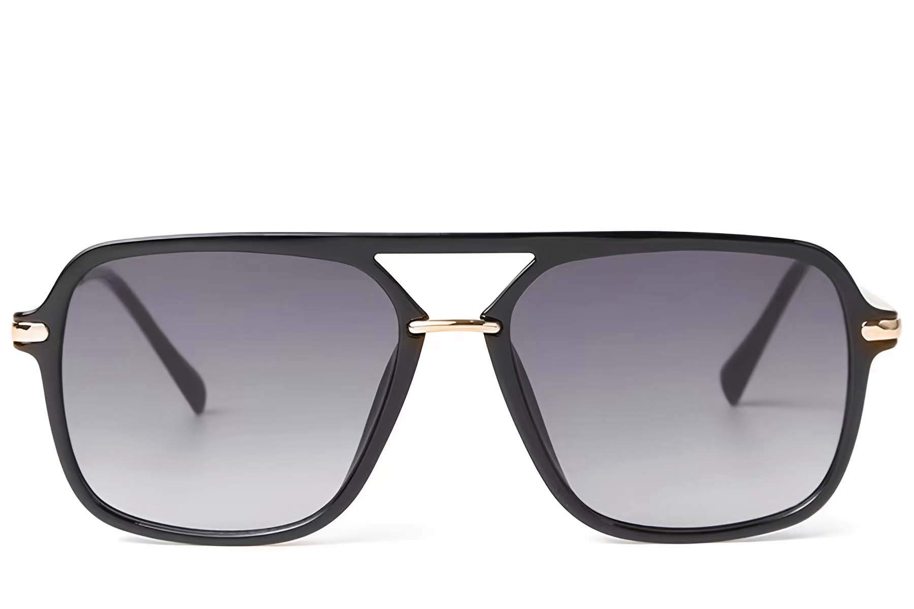 BS225-0059_Black_Aviator_Plastic_Sunglasses_front