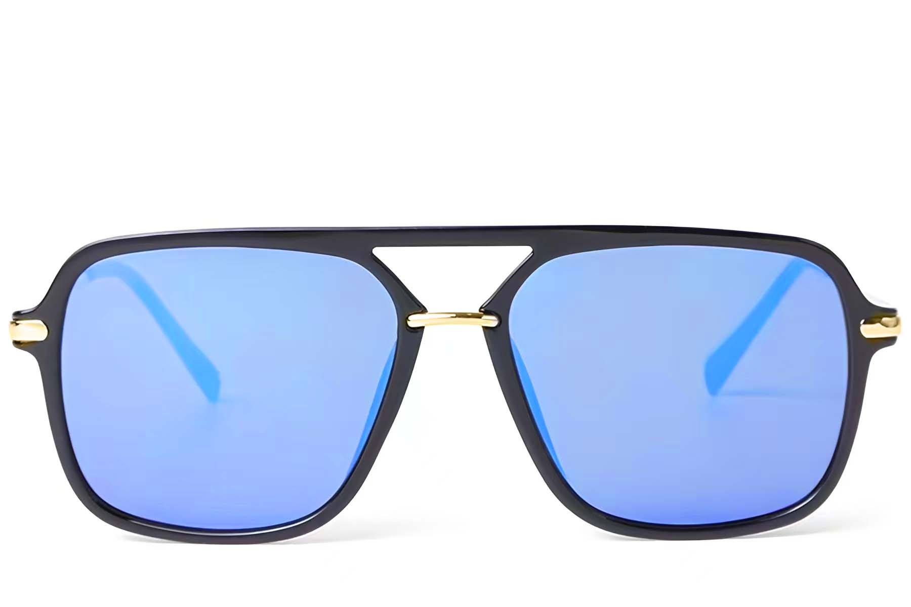 BS225-0062_Black_Aviator_Plastic_Sunglasses_front