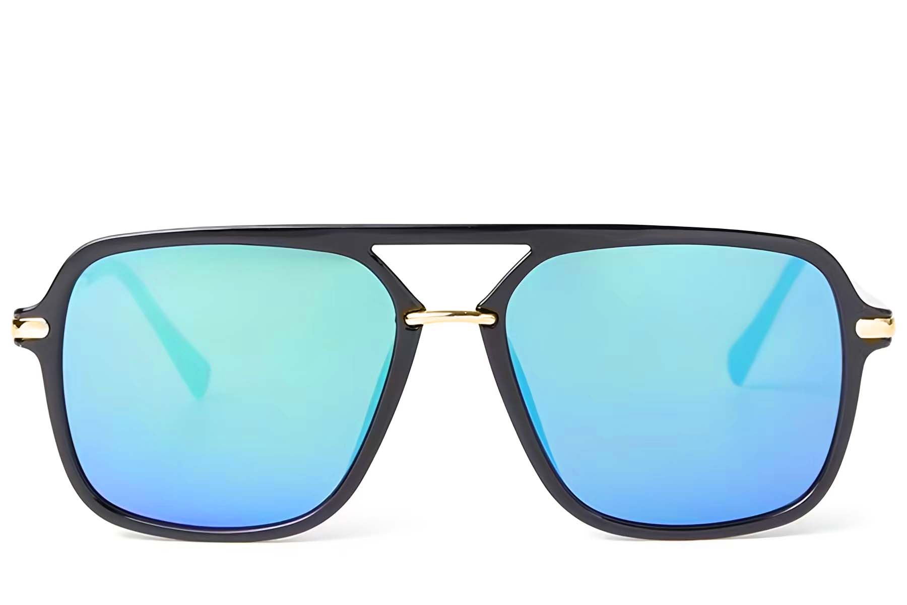 BS225-0063_Black_Aviator_Plastic_Sunglasses_front