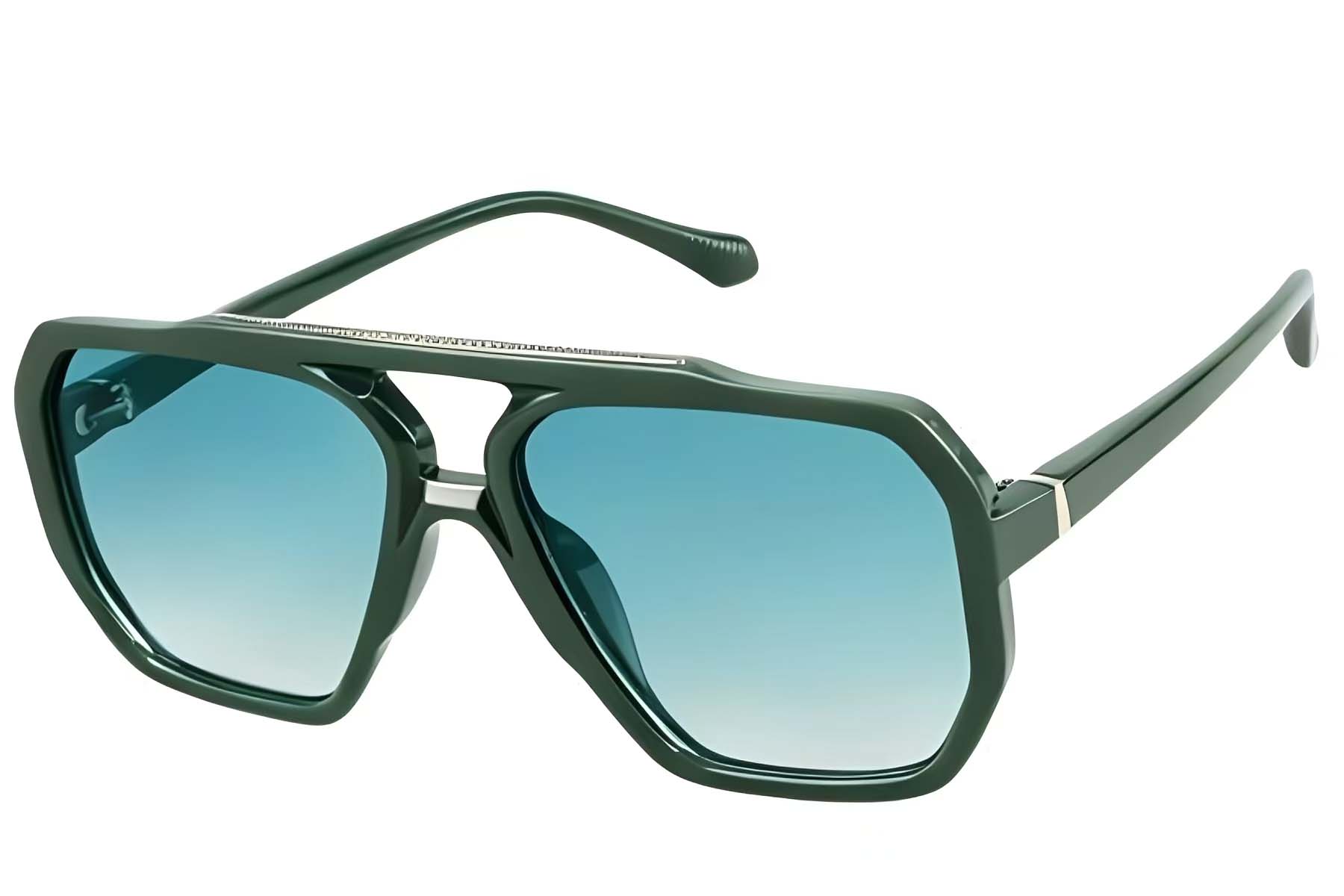 BS225-0069_Green_Aviator_Plastic_Sunglasses_corner