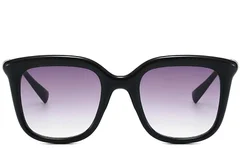 BS225-0077_Black_Rectangular_Plastic_Sunglasses_front