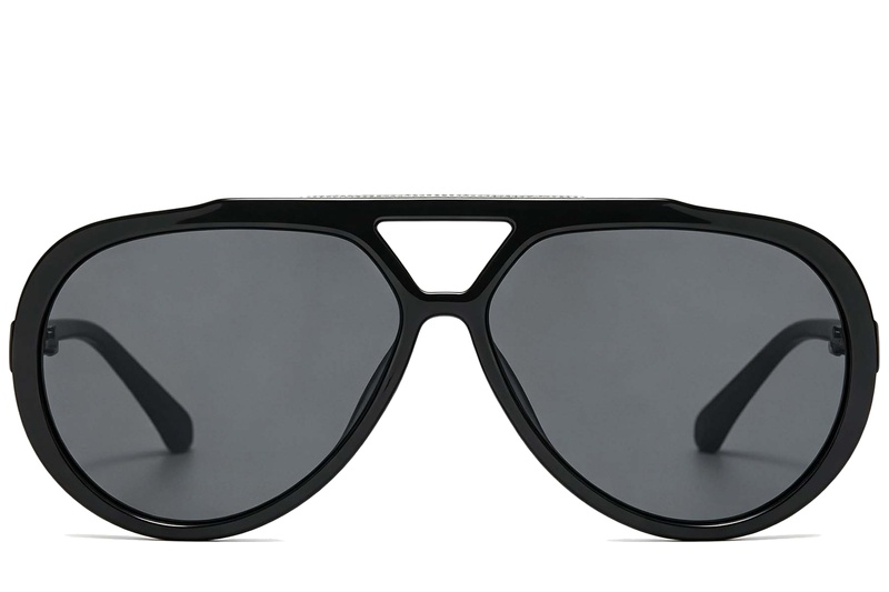 BS225-0082_Black_Aviator_Plastic_Sunglasses-front