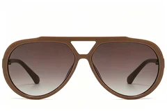 BS225-0086_Brown_Aviator_Plastic_Sunglasses_front
