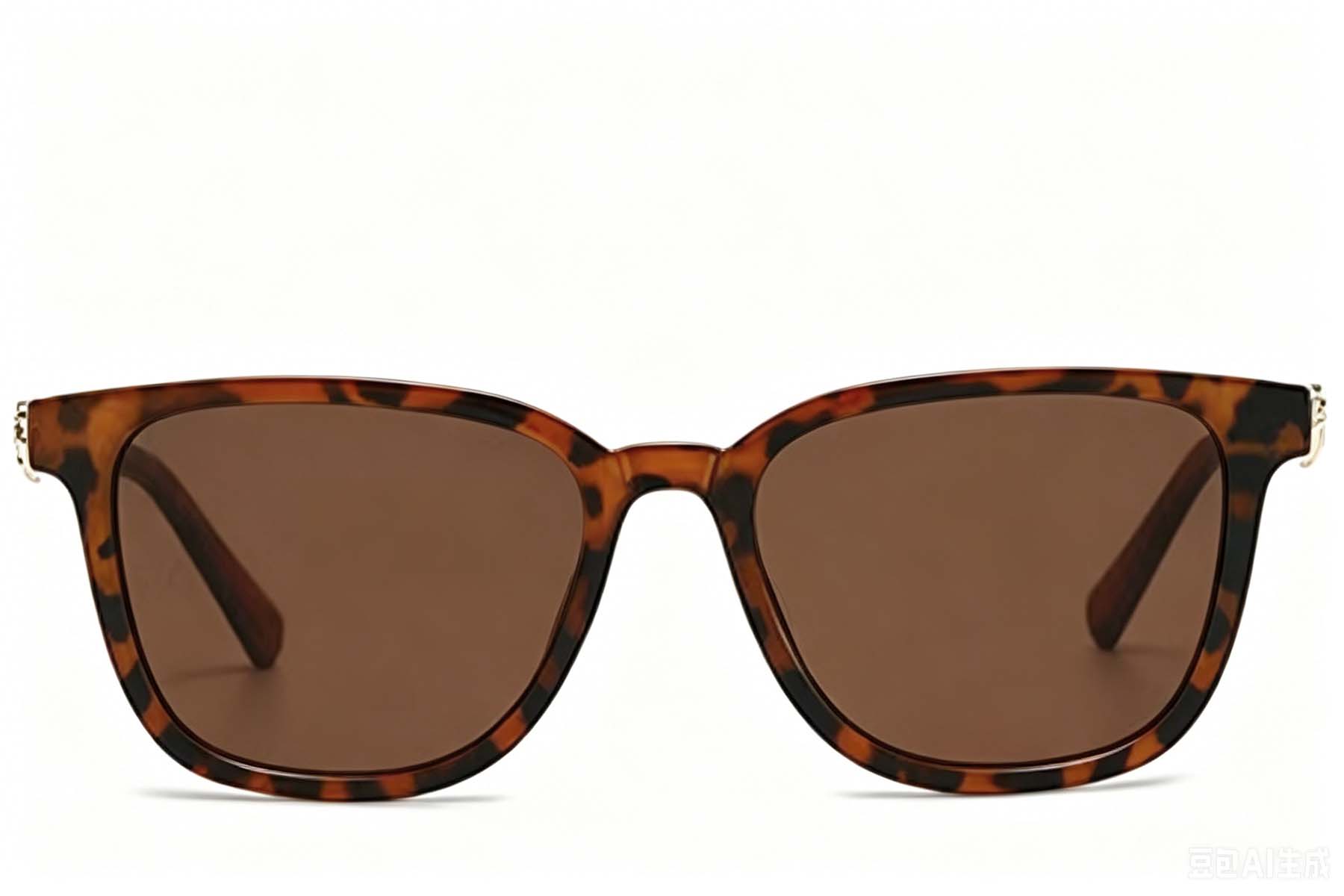 BS225-0090_Tortoiseshell_Rectangular_Plastic_Sunglasses_front