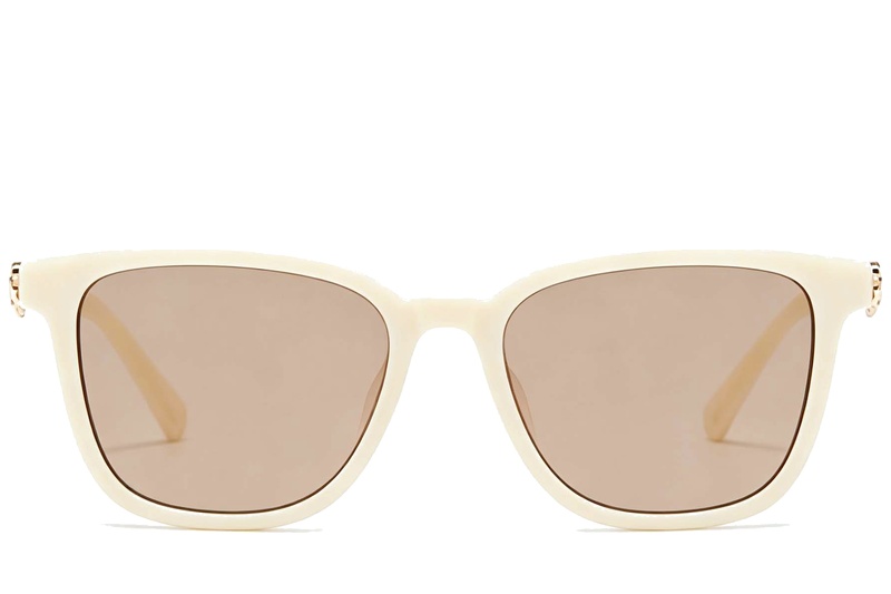 BS225-0093_Cream_Rectangular_Plastic_Sunglasses-front