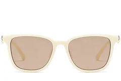 BS225-0093_Cream_Rectangular_Plastic_Sunglasses-front