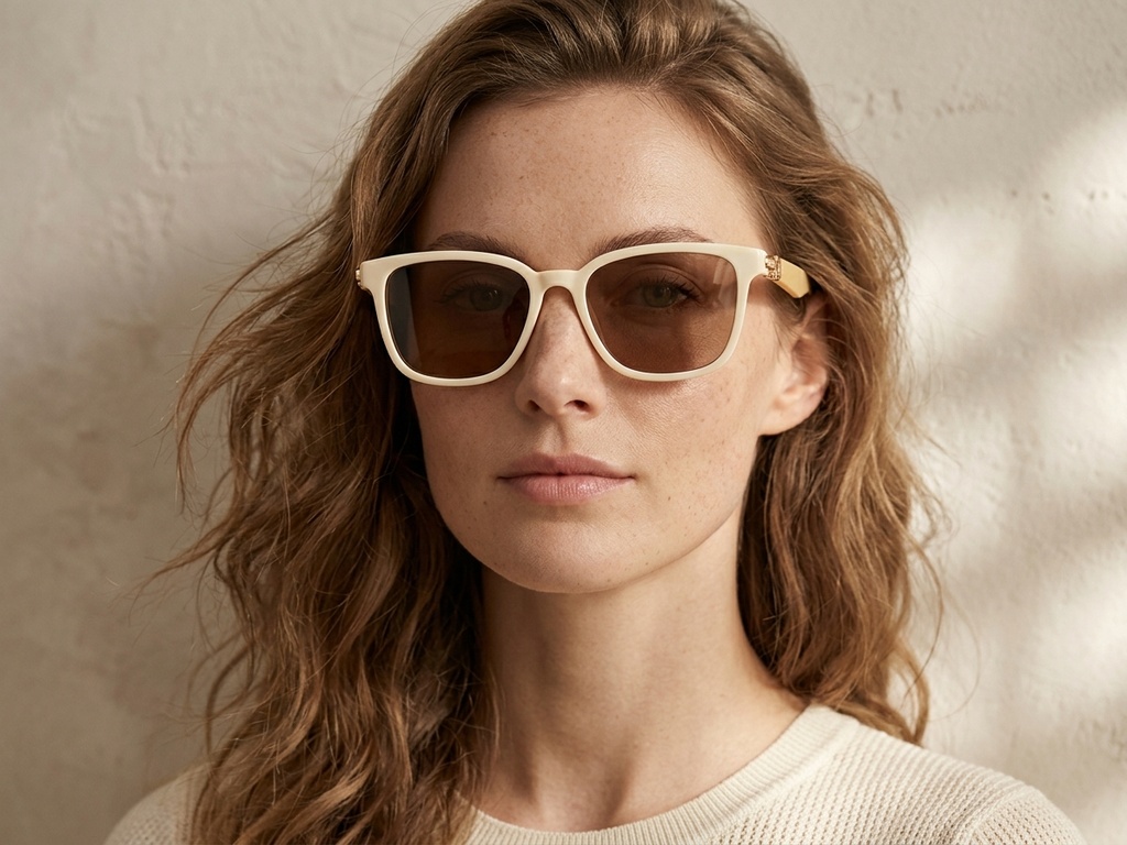 BS225-0093_Cream_Rectangular_Plastic_Sunglasses-tryon_female