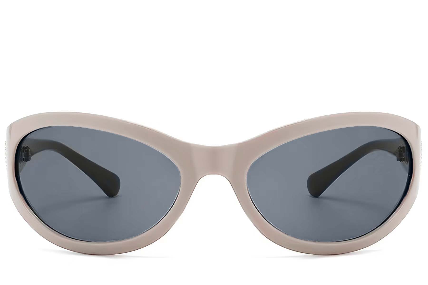 BS225-0142_Cream_Butterfly_Plastic_Sunglasses_front