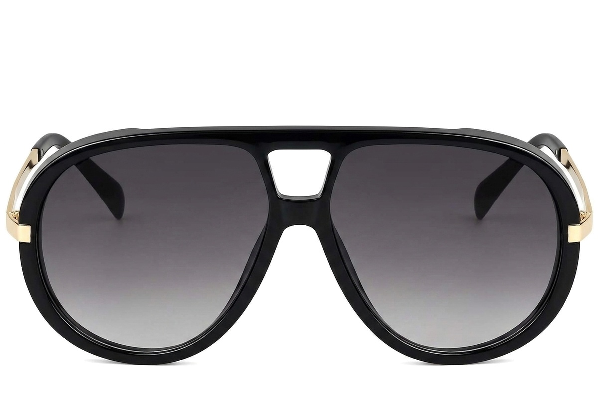 BS225-0145_Black_Aviator_Plastic_Sunglasses-front