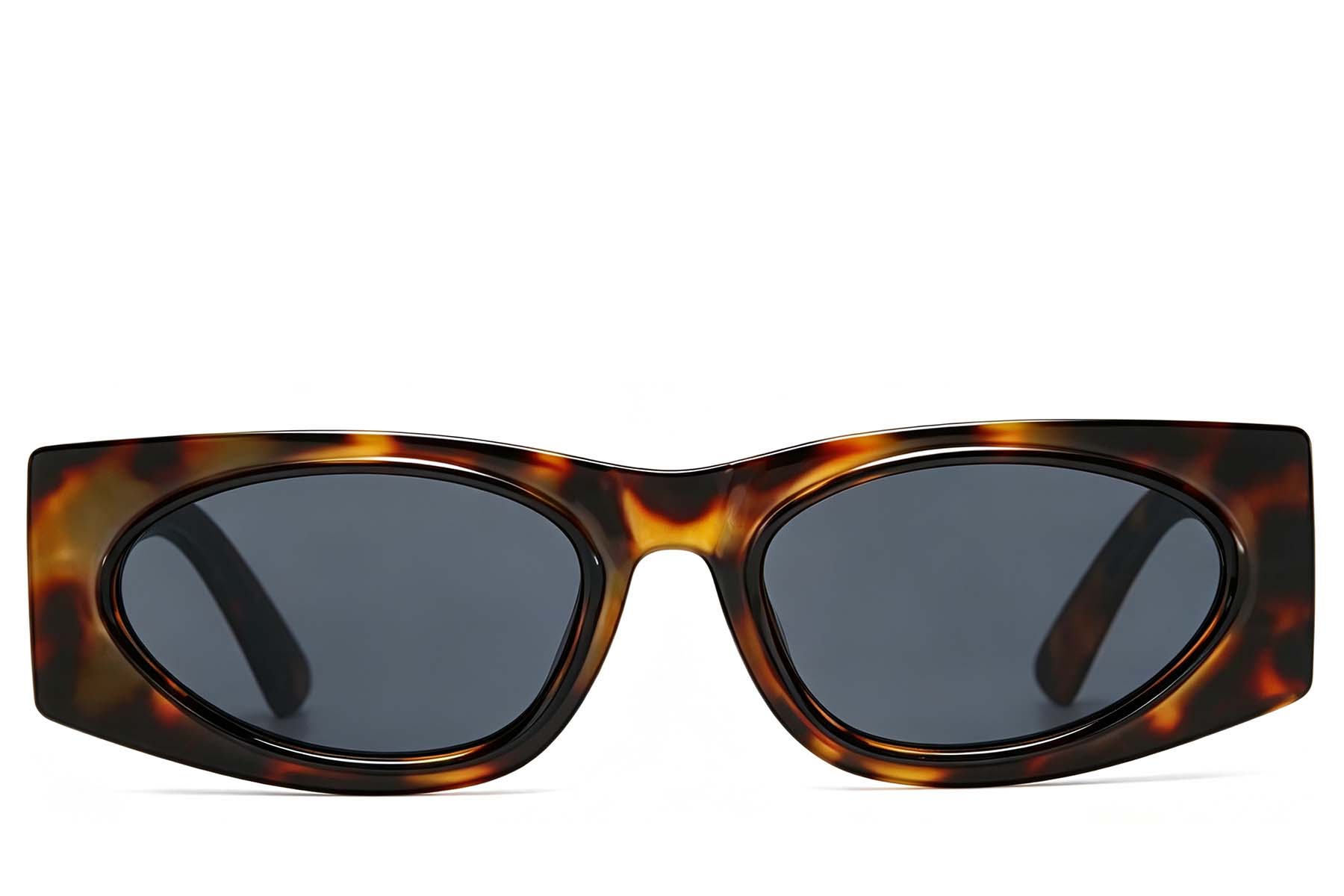 BS225-0149_Tortoiseshell_Rectangular_Plastic_Sunglasses_front