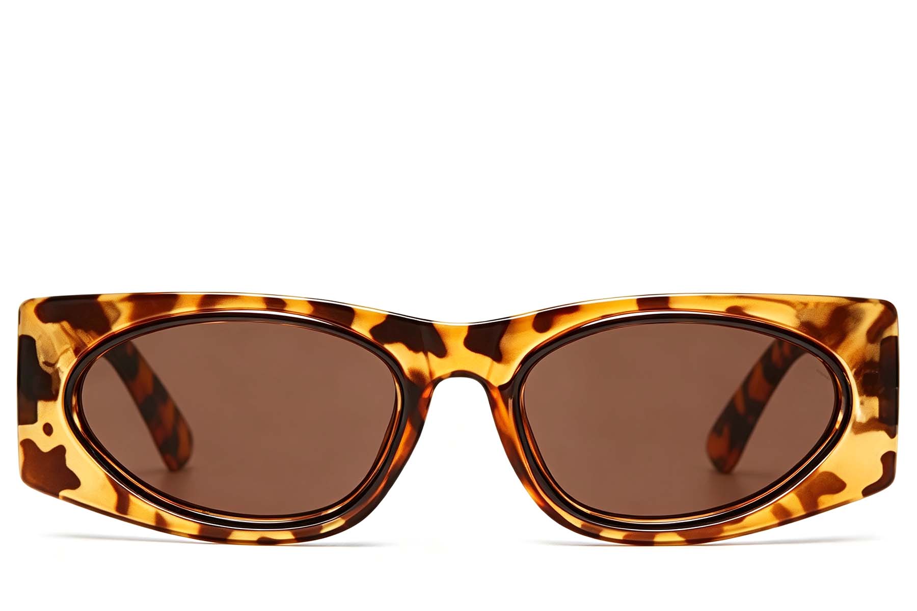 BS225-0153_Tortoiseshell_Rectangular_Plastic_Sunglasses_front