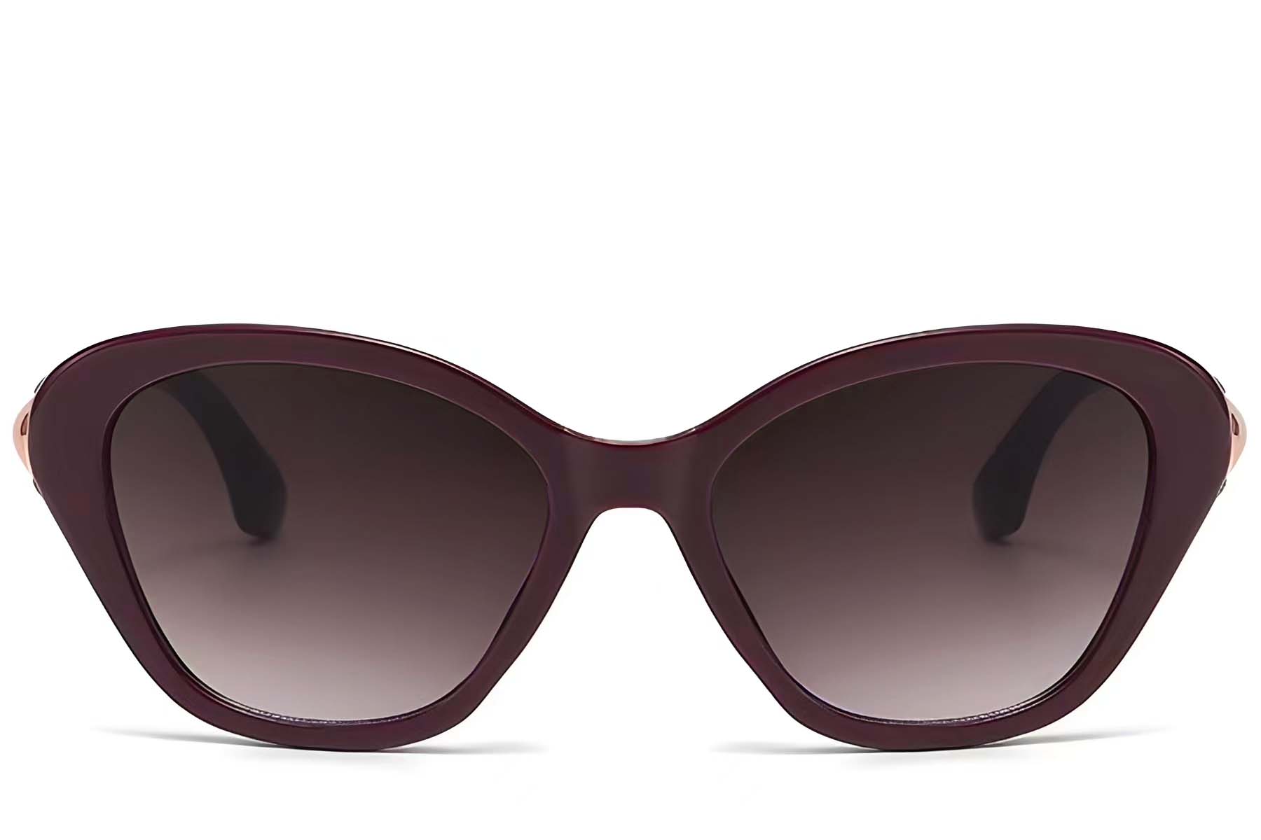 BS225-0162_Red_Butterfly_Plastic_Sunglasses_front