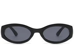 BS225-0167_Black_Oval_Plastic_Sunglasses_front
