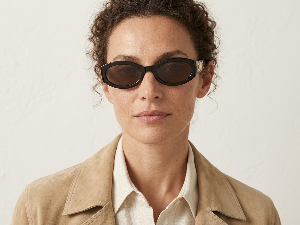 BS225-0169_Brown_Oval_Plastic_Sunglasses-tryon_female