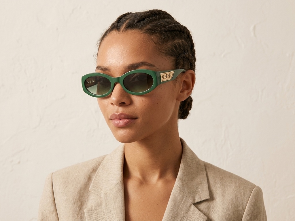 BS225-0171_Green_Oval_Plastic_Sunglasses-tryon_female