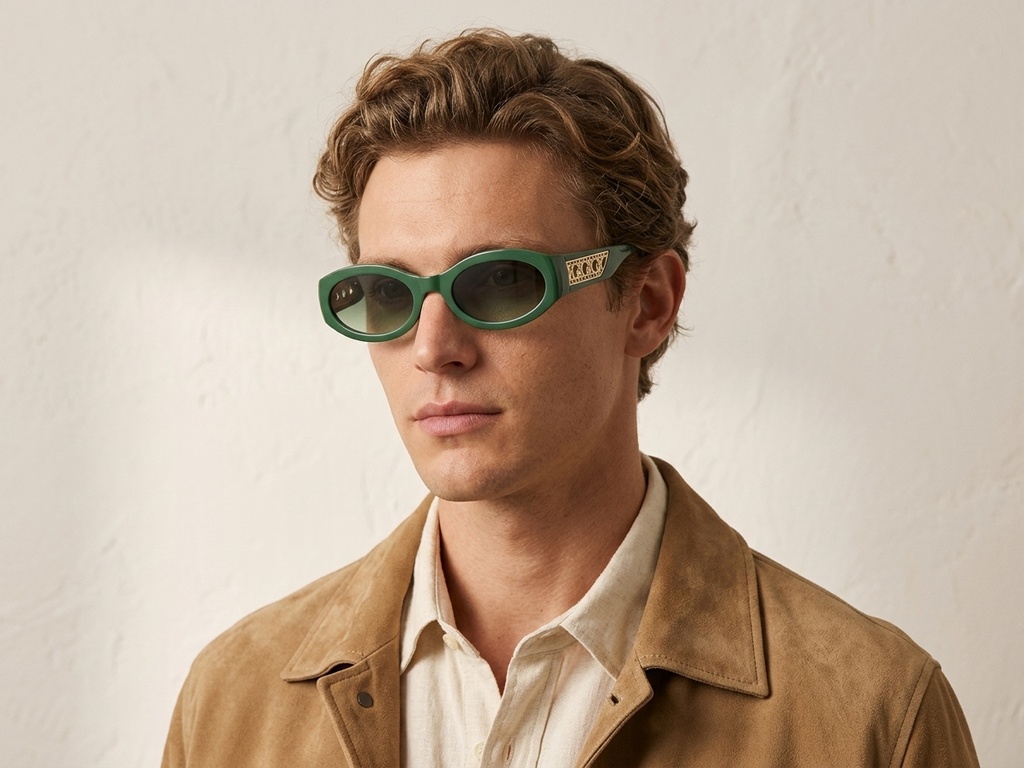 BS225-0171_Green_Oval_Plastic_Sunglasses-tryon_male