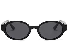 BS225-0173_Black_Oval_Plastic_Sunglasses_front