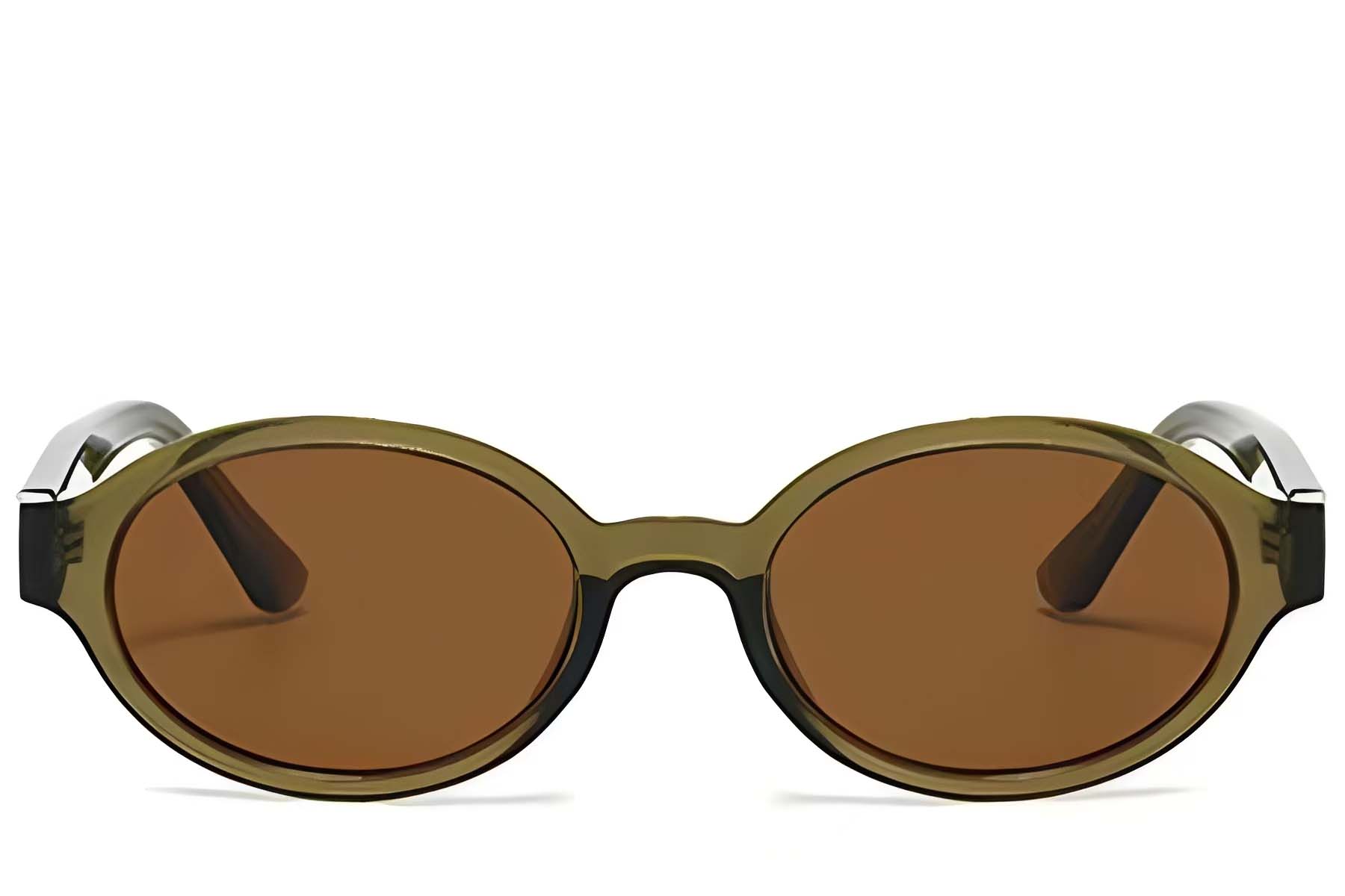BS225-0178_Brown_Oval_Plastic_Sunglasses_front