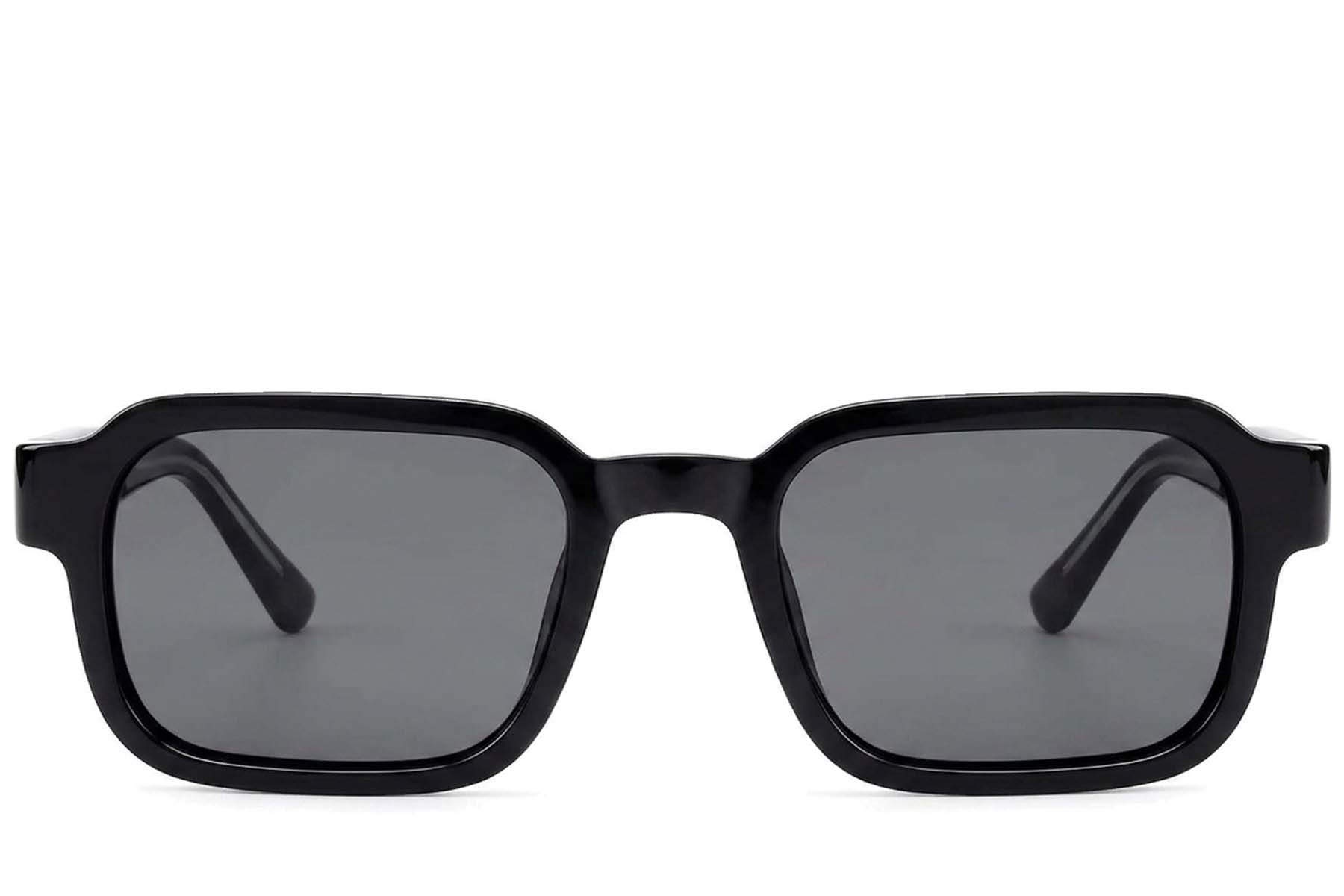 BS225-0179_Black_Rectangular_Plastic_Sunglasses-front