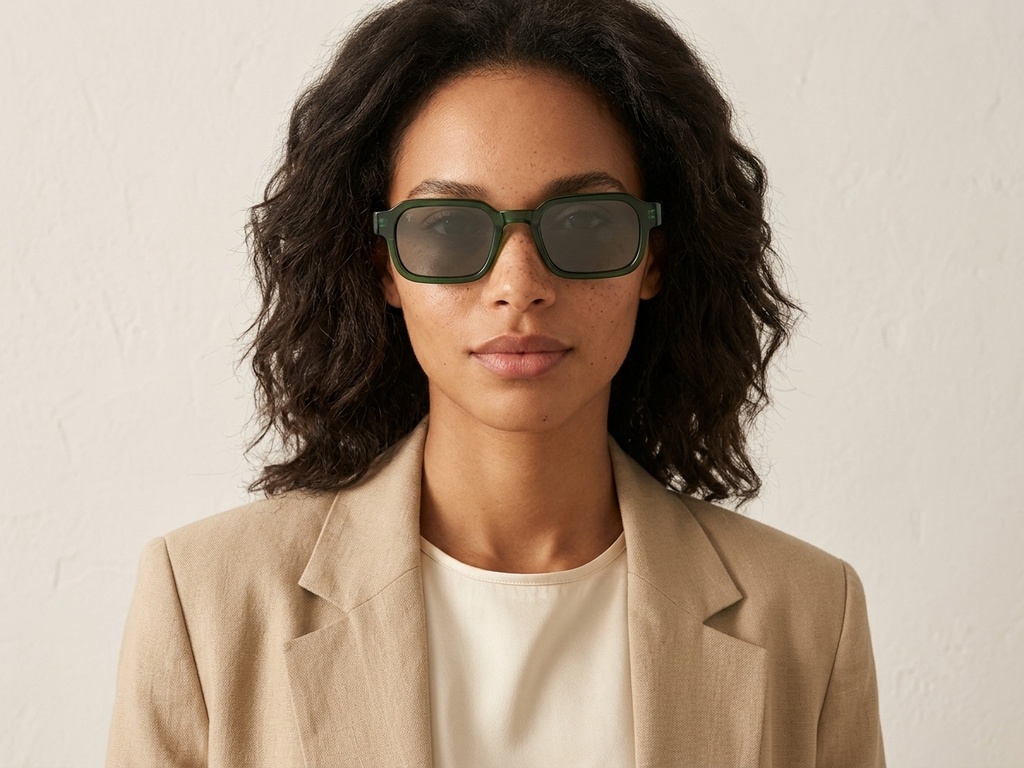 BS225-0182_Green_Rectangular_Plastic_Sunglasses-tryon_female