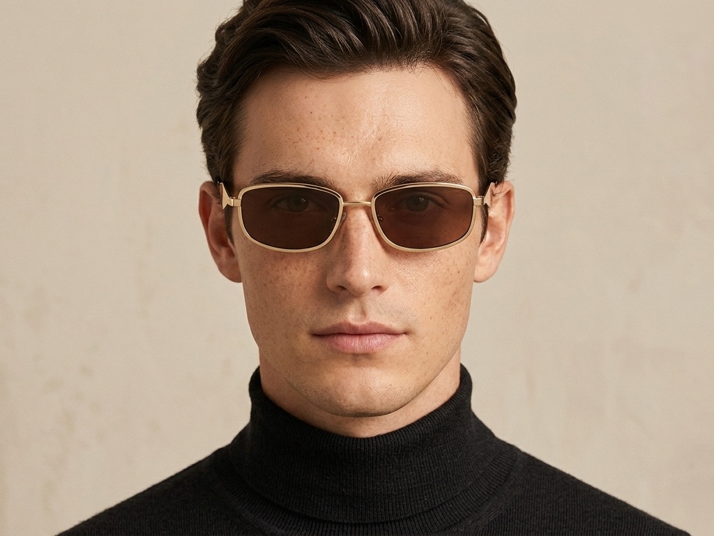 BS2408-0009_Golden_Rectangular_Metal_Sunglasses-tryon_male