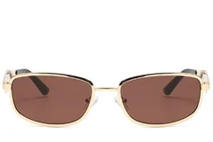 BS2408-0009_Golden_Rectangular_Metal_Sunglasses_front
