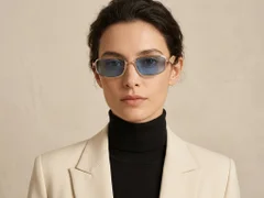 BS2408-0010_Golden_Rectangular_Metal_Sunglasses-tryon_female