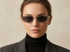 BS2408-0011_Silver_Rectangular_Metal_Sunglasses-tryon_female