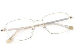 BS2419-0013_Golden_Rectangular_Titanium_Glasses_front